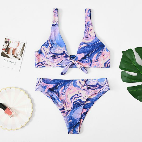 chest knot bikini push up swimming wear summer bandeau bandage bikinis set purple watercolor print swimwear women swimsuit, White;black
chest knot bikini push up swimming wear summer bandeau bandage bikinis set purple watercolor print swimwear women swimsuit, White;black