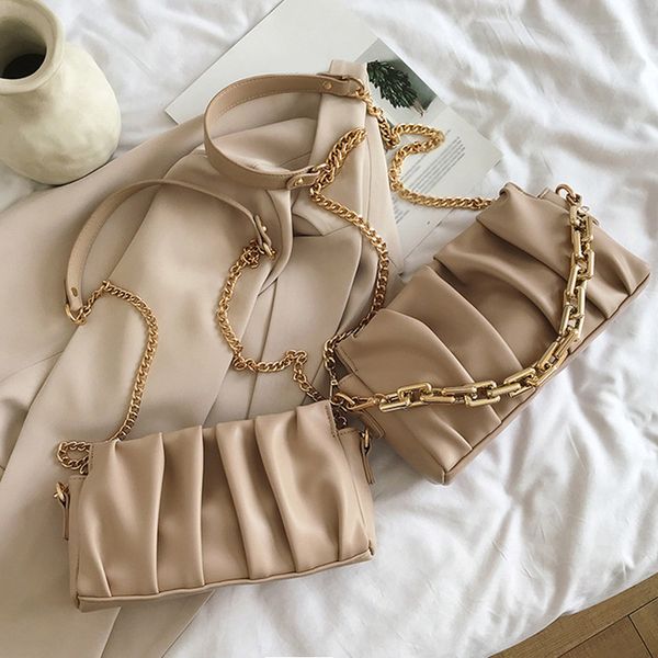 luxury designer folds pu leather chain crossbody shoulder bag for women casual travel messenger bag hadnbag 2020
luxury designer folds pu leather chain crossbody shoulder bag for women casual travel messenger bag hadnbag 2020