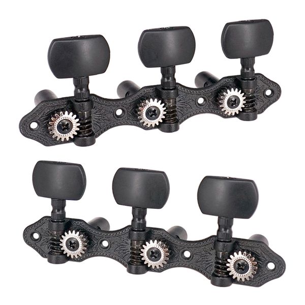 1 set 3r3l string tuning peg tuners open 3+3 for classic acoustic guitar parts black
1 set 3r3l string tuning peg tuners open 3+3 for classic acoustic guitar parts black