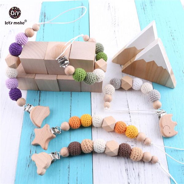 let's make 5pc wood baby teether crochet bead pacifier chain cartoon wooden clip beads with bag teething nursing pendants
let's make 5pc wood baby teether crochet bead pacifier chain cartoon wooden clip beads with bag teething nursing pendants