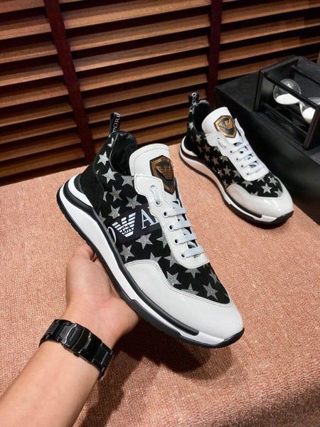 2020e fashion men's embroidered letter casual shoes breathable leather classic sneakers lace-up low-shoes, size: 38-45, Black
2020e fashion men's embroidered letter casual shoes breathable leather classic sneakers lace-up low-shoes, size: 38-45, Black