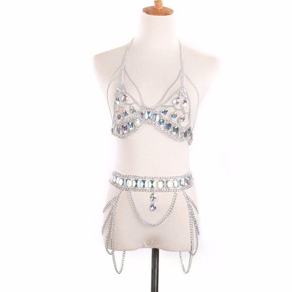 rhinestone body chain women 2018 waist belt chain bra harness summer bikini water drop bodychain summer festival jewelry t200508, Silver
rhinestone body chain women 2018 waist belt chain bra harness summer bikini water drop bodychain summer festival jewelry t200508, Silver