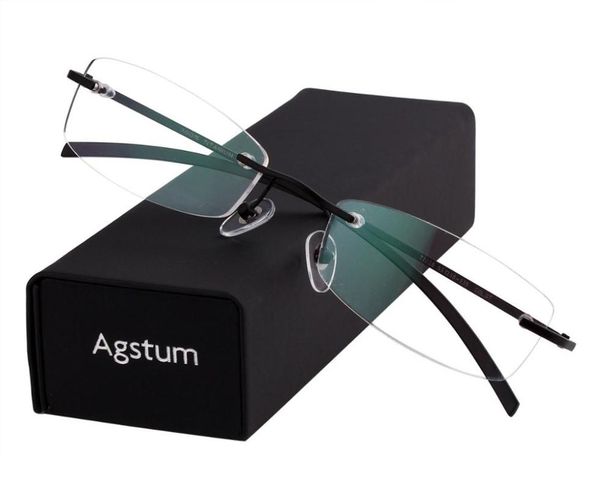 agstum 53mm rimless frame pure titanium classic prescription eyeglasses rx spectacles, Black
agstum 53mm rimless frame pure titanium classic prescription eyeglasses rx spectacles, Black