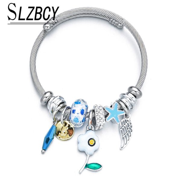 new design flower feather pendant bangle bracelet fashion stainless steel bangle bracelets for women jewelry accessories gift, Black
new design flower feather pendant bangle bracelet fashion stainless steel bangle bracelets for women jewelry accessories gift, Black