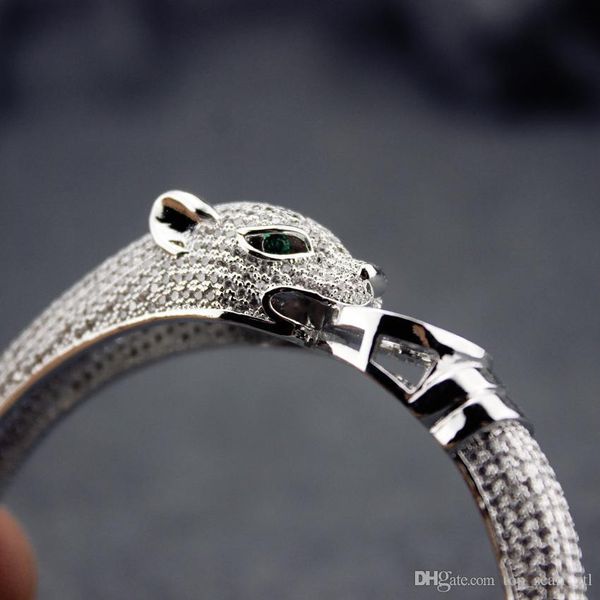 leopard head bangle women sterling silver panther diamond bangles vintage designer luxury woman party muse bangles gift jewelry, Black
leopard head bangle women sterling silver panther diamond bangles vintage designer luxury woman party muse bangles gift jewelry, Black