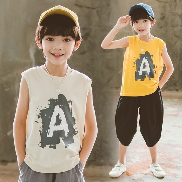 cwd0c boys' vest t-shirt clothing 2020 summer new trendy children's clothing medium and large children's loose sleeveless t-s, Blue
cwd0c boys' vest t-shirt clothing 2020 summer new trendy children's clothing medium and large children's loose sleeveless t-s, Blue