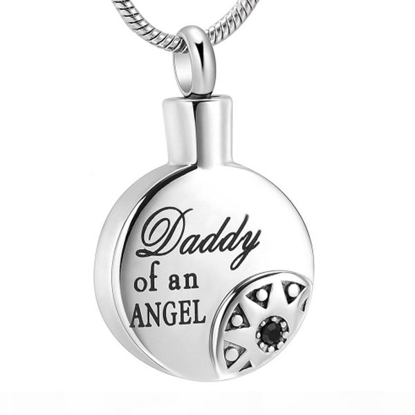 carved " daddy of an angel " cremation jewelry for dad memorial - sun & round stainless steel memorial urn pendant hold ashes ijd1, Silver
carved " daddy of an angel " cremation jewelry for dad memorial - sun & round stainless steel memorial urn pendant hold ashes ijd1, Silver