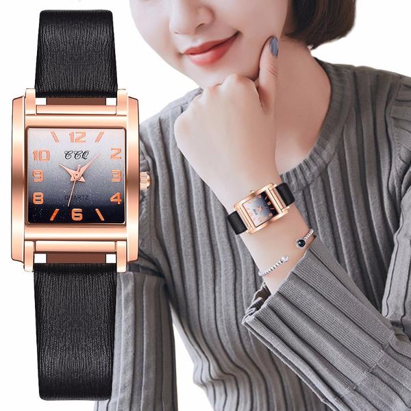 ccq women leather square case gradient color arabic numbers watch luxury ladies quartz watches clock relogio feminino, Slivery;brown
ccq women leather square case gradient color arabic numbers watch luxury ladies quartz watches clock relogio feminino, Slivery;brown