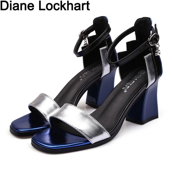sandals summer women open toe shoes women's buckle square heel korean style gladiator party dress mujer, Black 
sandals summer women open toe shoes women's buckle square heel korean style gladiator party dress mujer, Black