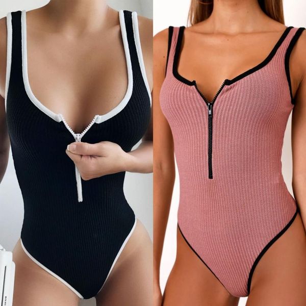 women bodysuit v neck zipper striped sleeveless bodycon jumpsuit summer 2020 female backless slim party overalls, Black;white
women bodysuit v neck zipper striped sleeveless bodycon jumpsuit summer 2020 female backless slim party overalls, Black;white