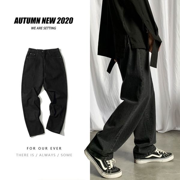 men's jeans korean straight fashion solid color washed retro casual men streetwear wild loose hip hop denim trousers mens, Blue
men's jeans korean straight fashion solid color washed retro casual men streetwear wild loose hip hop denim trousers mens, Blue