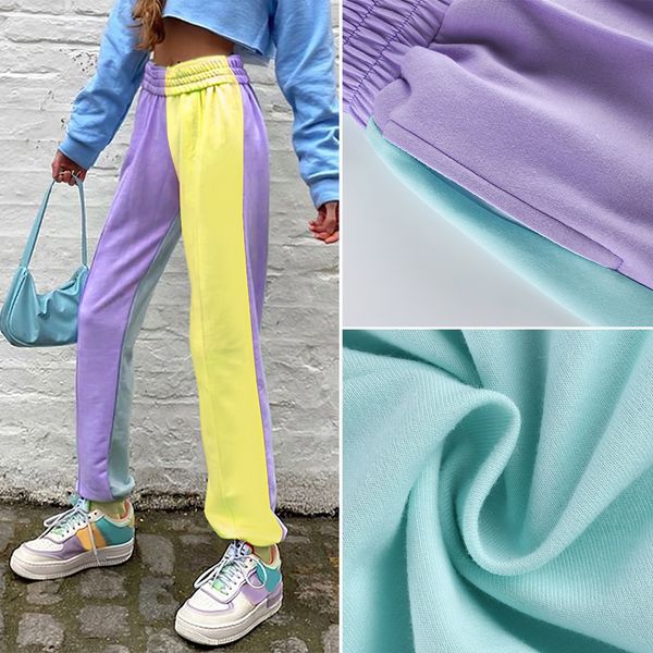contrast color loose women jogger sports pants casual patchwork high waist pants female hip hop streetwear, Black;white
contrast color loose women jogger sports pants casual patchwork high waist pants female hip hop streetwear, Black;white