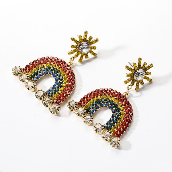 fashion creative acrylic diamond sun rainbow colored diamond earrings girl heart romantic sweet internet red earrings, Golden
fashion creative acrylic diamond sun rainbow colored diamond earrings girl heart romantic sweet internet red earrings, Golden