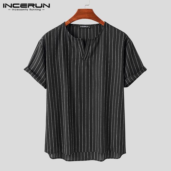 incerun mens striped shirts casual short sleeve v neck camisa man cotton breathable blusas fashion loose harajuku blouse s-5xl 7, White;black
incerun mens striped shirts casual short sleeve v neck camisa man cotton breathable blusas fashion loose harajuku blouse s-5xl 7, White;black