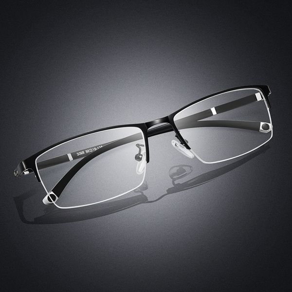 ultra-light titanium alloy myopia men's half-frame myopia glasses frame high-end exquisite business men's metal plain glasses, Silver
ultra-light titanium alloy myopia men's half-frame myopia glasses frame high-end exquisite business men's metal plain glasses, Silver