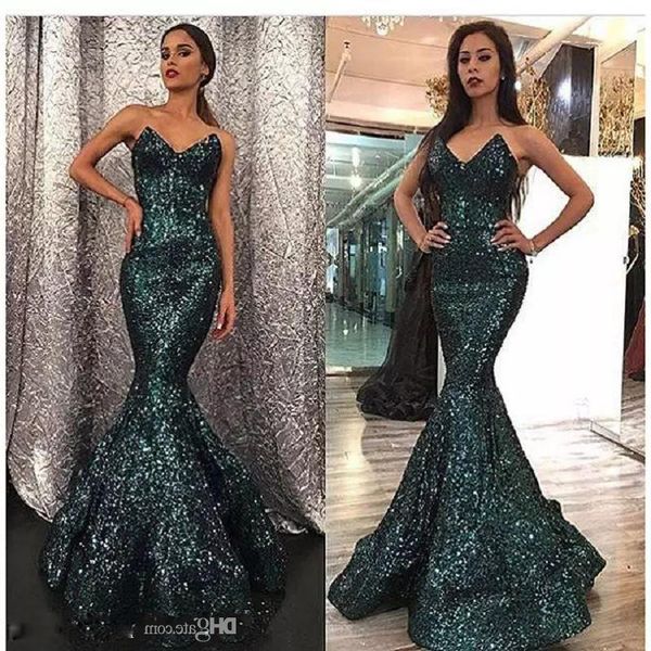 new hunter green sequined mermaid long prom dresses strapless sparkling formal evening party pageant gowns vestidos de novia, Black;red
new hunter green sequined mermaid long prom dresses strapless sparkling formal evening party pageant gowns vestidos de novia, Black;red