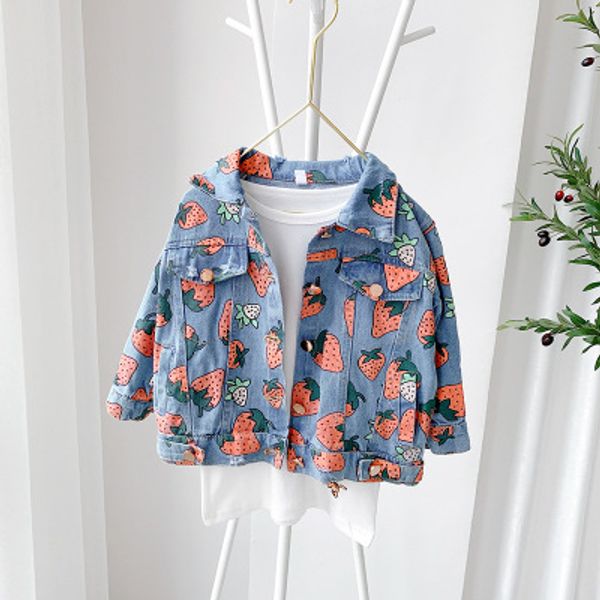 children designer autumn jackets girls strawberry print coat 2020 new kids casual jackets girls print preppy style coats child trend style, Blue;gray
children designer autumn jackets girls strawberry print coat 2020 new kids casual jackets girls print preppy style coats child trend style, Blue;gray