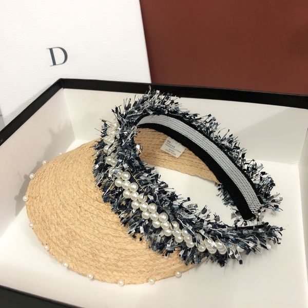 new tassel small fragrant wind pearl sun hair band sunshade cap lafite woven hair hoop type empty hat holiday sunshade sun hat, Blue;gray
new tassel small fragrant wind pearl sun hair band sunshade cap lafite woven hair hoop type empty hat holiday sunshade sun hat, Blue;gray
