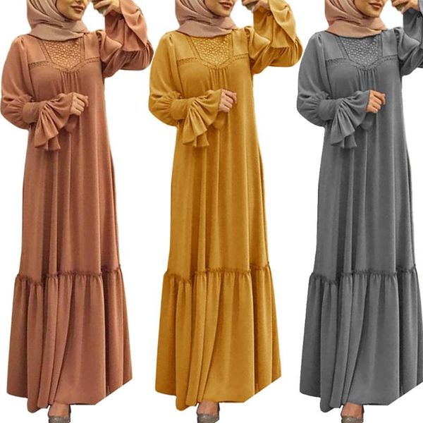women petal sleeve muslim elegant style abaya dress large hem pleated party long kaftan robe, Black;gray
women petal sleeve muslim elegant style abaya dress large hem pleated party long kaftan robe, Black;gray
