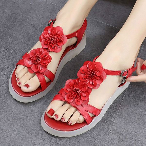sandals 2021 summer low heels woman non-slip soft bottom large size red girls flower genuine leather shoes women, Black
sandals 2021 summer low heels woman non-slip soft bottom large size red girls flower genuine leather shoes women, Black