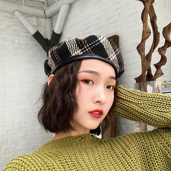 web celebrity korean plaid beret children's flat painter beret leather bag brim navy hat personalized painter hat korean fashion, Blue;gray
web celebrity korean plaid beret children's flat painter beret leather bag brim navy hat personalized painter hat korean fashion, Blue;gray