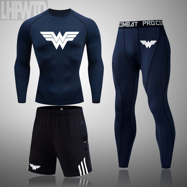 brand men's running sets compression jogging suits gym fitness sports clothing suit training tights sportswear men, Black;blue
brand men's running sets compression jogging suits gym fitness sports clothing suit training tights sportswear men, Black;blue