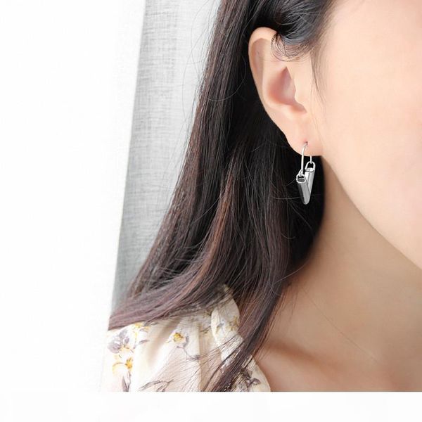 real 100% стерлингового серебра 925 v форма геометрическая серьги для женщин висячие мотаться падение earing изящные ювелирные изделия подар, Silver 
real 100% стерлингового серебра 925 v форма геометрическая серьги для женщин висячие мотаться падение earing изящные ювелирные изделия подар, Silver