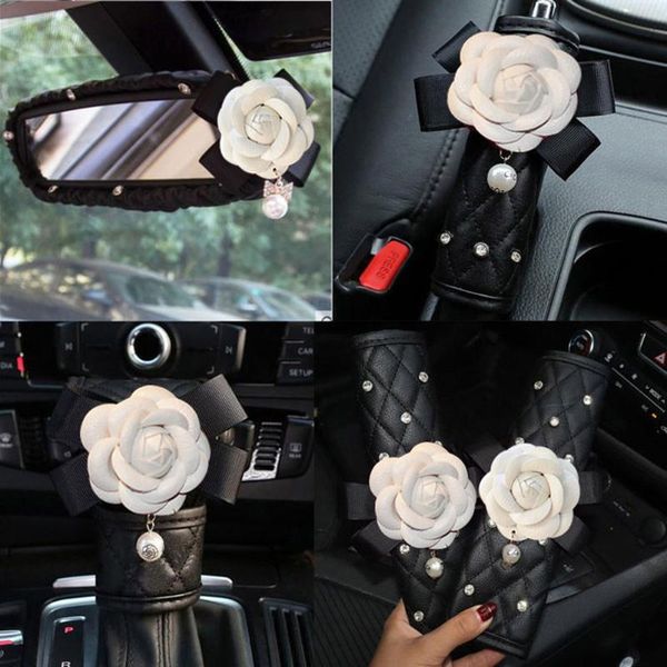 camellia flower car seat belt cover handbrake grip shifter cover set rhinestone auto interior styling accessories for women girl
camellia flower car seat belt cover handbrake grip shifter cover set rhinestone auto interior styling accessories for women girl