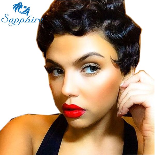 short pixie human sapphire pixie cut wig short wavy hair bob lace front human hair wig short bob wig, Black
short pixie human sapphire pixie cut wig short wavy hair bob lace front human hair wig short bob wig, Black