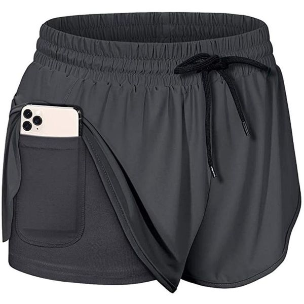 running shorts women's elastic wasit workout with liner pockets outdoor sport yoga for female summer, Black;blue
running shorts women's elastic wasit workout with liner pockets outdoor sport yoga for female summer, Black;blue