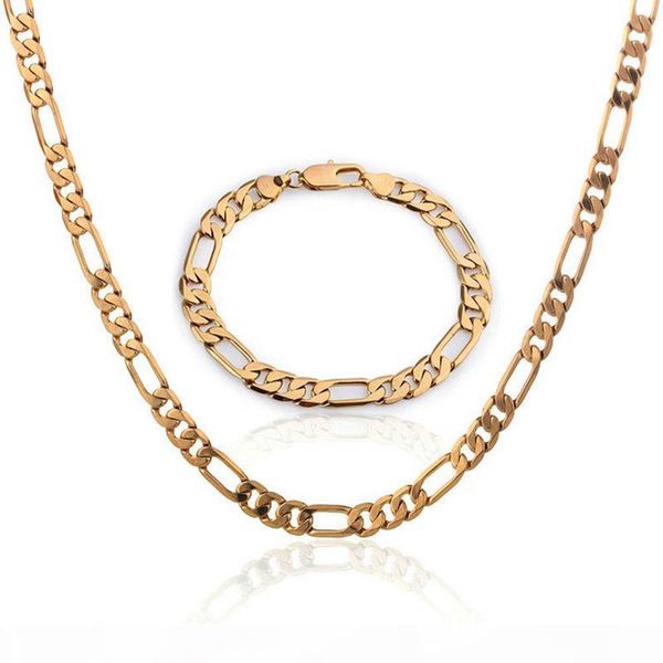 комплект ювелирных изделий классический стиль 18-каратного желтого золота заполненные figaro ожерелье браслет женщин mens аксессуары твердая, Silver
комплект ювелирных изделий классический стиль 18-каратного желтого золота заполненные figaro ожерелье браслет женщин mens аксессуары твердая, Silver