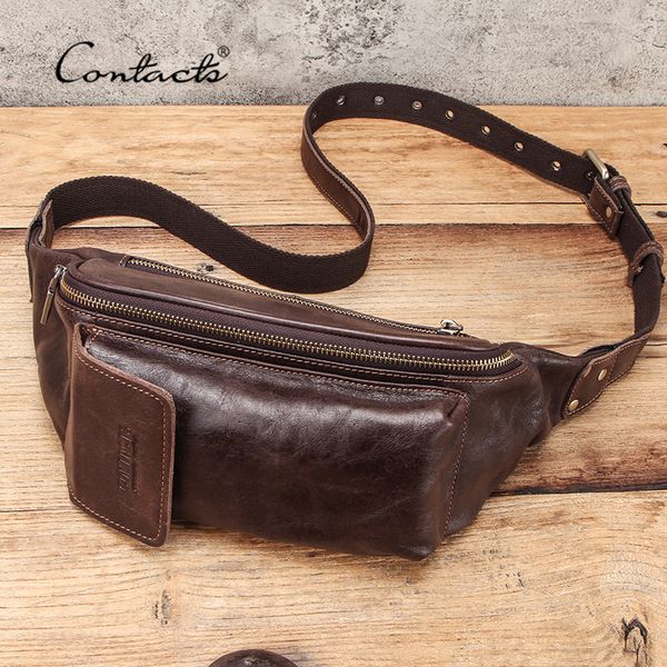 contact's waist belt bag men genuine leather waist packs brand organizer travel chest bag phone pocket casual fanny pack male cx200713
contact's waist belt bag men genuine leather waist packs brand organizer travel chest bag phone pocket casual fanny pack male cx200713