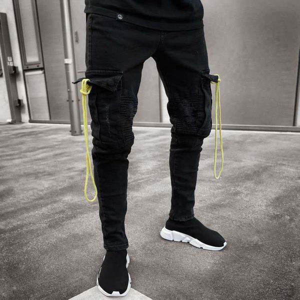 fashion men jeans hip hop cool streetwear biker multi pockets black skinny jeans slim fit mens clothes pencil jeans t200410
fashion men jeans hip hop cool streetwear biker multi pockets black skinny jeans slim fit mens clothes pencil jeans t200410