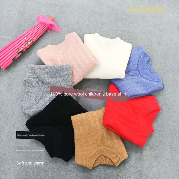 children's 100% pure woolen boys' and girls sweater wool shirt wool' round collar monochrome base shirt children's knitt, Blue
children's 100% pure woolen boys' and girls sweater wool shirt wool' round collar monochrome base shirt children's knitt, Blue