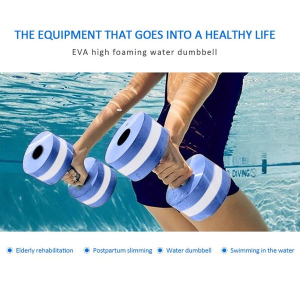 0.5kg/eva Water Foam Floating Dumbbell Swimming Pool Water Weight Aerobics Automatic Float Aquatic Barbell Yoga Fitness