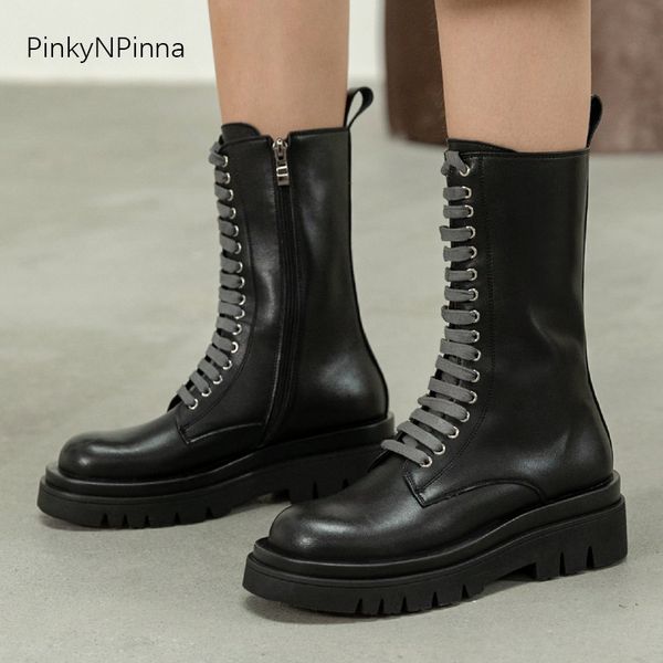luxury young ladies street style genuine leather ankle boots punk black plush lining winter booties side zip platform shoes
luxury young ladies street style genuine leather ankle boots punk black plush lining winter booties side zip platform shoes