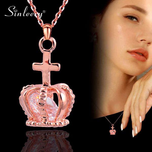 sinleery elegant queen crown pendant necklace rose gold color chain crystal inside choker necklace women jewelry xl032, Silver
sinleery elegant queen crown pendant necklace rose gold color chain crystal inside choker necklace women jewelry xl032, Silver