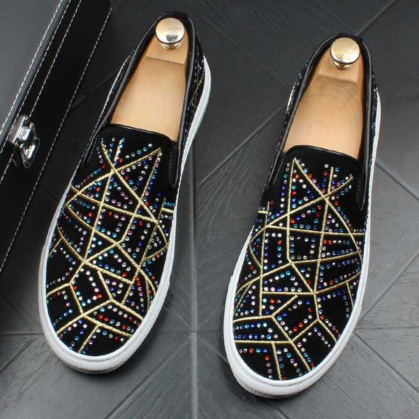 brand designer mens leisure hip hop punk dresses cow leather shoes slip on lazy shoe colorful rhinestone flats loafers sapatos, Black
brand designer mens leisure hip hop punk dresses cow leather shoes slip on lazy shoe colorful rhinestone flats loafers sapatos, Black