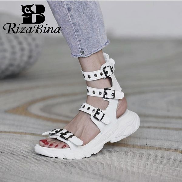 rizabina new design woman sandals buckle flat heel rivets roman style summer shoes woman fashion cool shoes size 35-39, Black
rizabina new design woman sandals buckle flat heel rivets roman style summer shoes woman fashion cool shoes size 35-39, Black
