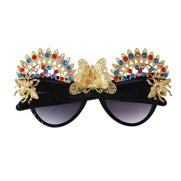 new brand baroque cat eye flower white sunglasses luxury women gems sun beach crystal rhinestone sunglasses gift for girls, White;black
new brand baroque cat eye flower white sunglasses luxury women gems sun beach crystal rhinestone sunglasses gift for girls, White;black