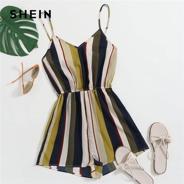 shein multicolor colorblock striped slip romper women summer playsuit sleeveless mid waist wide leg cami casual rompers, Black;white
shein multicolor colorblock striped slip romper women summer playsuit sleeveless mid waist wide leg cami casual rompers, Black;white