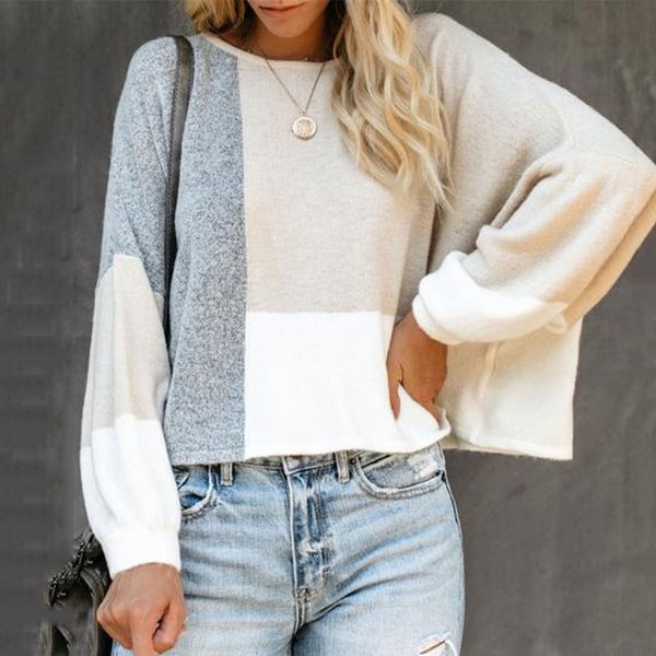 korean fashion ladies full sleeve women knitting sweater patchwork o-neck pullover and jumper casual loose sweaters plus size, White;black
korean fashion ladies full sleeve women knitting sweater patchwork o-neck pullover and jumper casual loose sweaters plus size, White;black