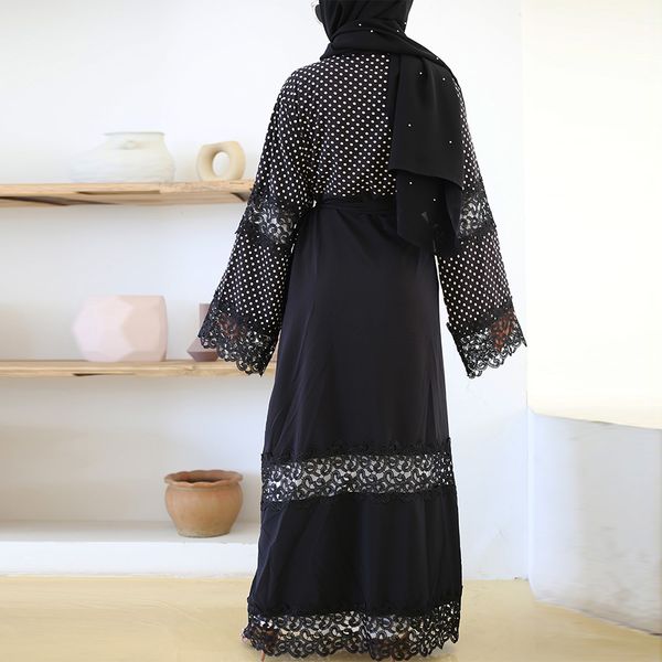 ladies black abaya dubai kimono cardigan hijab muslim dress women robe caftan marocain kaftan ramadan qatar uae islamic clothing
ladies black abaya dubai kimono cardigan hijab muslim dress women robe caftan marocain kaftan ramadan qatar uae islamic clothing