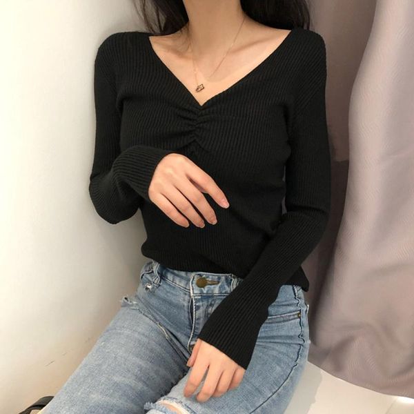 sweater women pullover autumn sweater women slim v-neck bottoming shirt sweaters winter long sleeve pullover 2020, White;black
sweater women pullover autumn sweater women slim v-neck bottoming shirt sweaters winter long sleeve pullover 2020, White;black