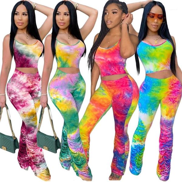 u neck tankinis skinny stacked pants floral womens two piece pants summer desginer tracksuits pleated tie dye womens tracksuits, White
u neck tankinis skinny stacked pants floral womens two piece pants summer desginer tracksuits pleated tie dye womens tracksuits, White