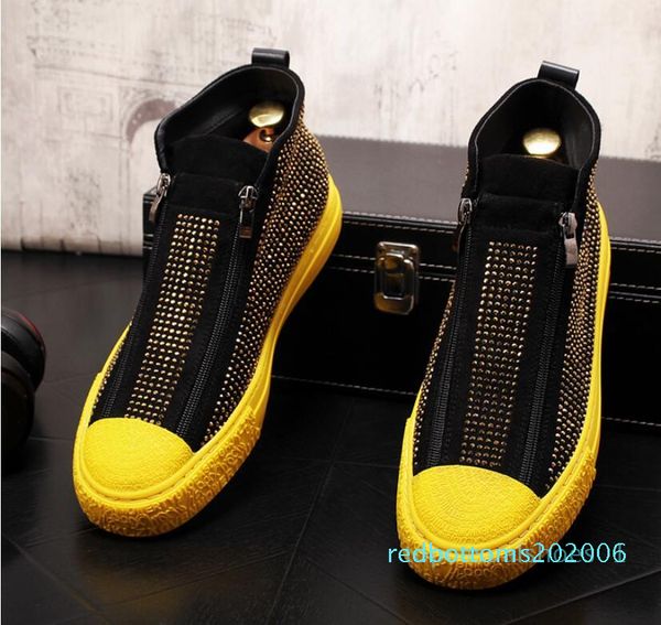 street new style men's designer suede rhinestones high casual flats platform shoes skateboard shoes sapato social masculinoc at01, Black
street new style men's designer suede rhinestones high casual flats platform shoes skateboard shoes sapato social masculinoc at01, Black