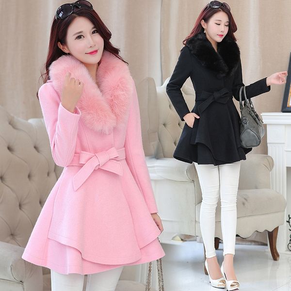 z4q2r ruffled belt wool skirt wool women's solid color simple temperament woolen collar fashion waist woolen coat coat skirt women', Black
z4q2r ruffled belt wool skirt wool women's solid color simple temperament woolen collar fashion waist woolen coat coat skirt women', Black