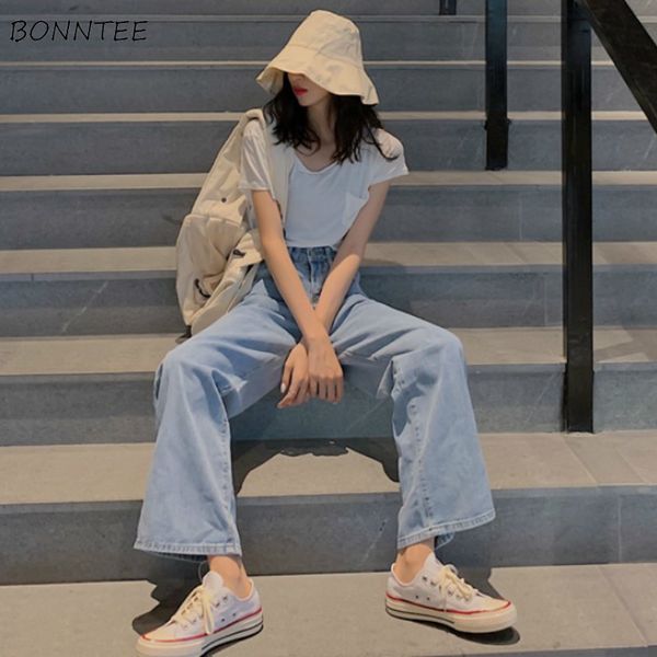 high waisted jeans women retro classic bf style all-match ladies wide-leg trousers full length vintage fashion womens streetwear, Blue
high waisted jeans women retro classic bf style all-match ladies wide-leg trousers full length vintage fashion womens streetwear, Blue