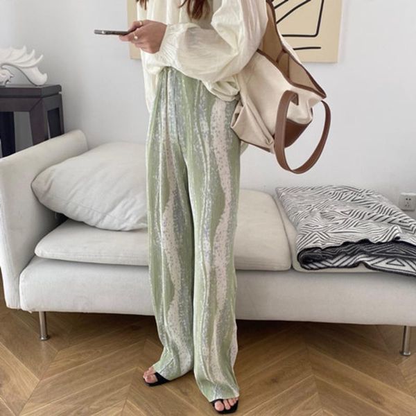 fashion korean-style painted waist slimming full length pants shining colorful straight loose pants casual women, Black;white
fashion korean-style painted waist slimming full length pants shining colorful straight loose pants casual women, Black;white