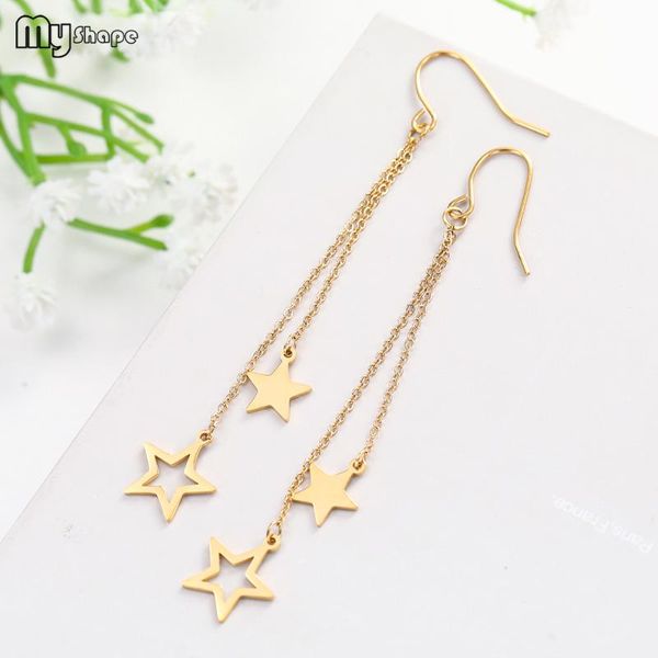 my shape long stainless steel geometric stars earrings wedding dangle drop hoop earring jewelry, Silver
my shape long stainless steel geometric stars earrings wedding dangle drop hoop earring jewelry, Silver